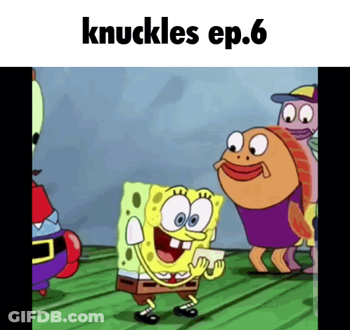 Spongebob Holding Paper Knuckles Ep.6 GIF