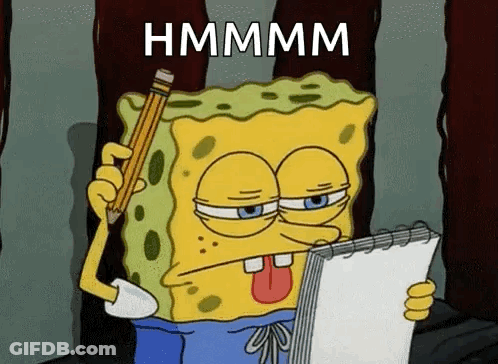 SpongeBob Holding Pencil And Paper GIF