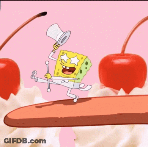 SpongeBob Holding Top Hat And Wand GIF