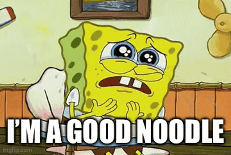 SpongeBob I'm A Good Noodle GIF