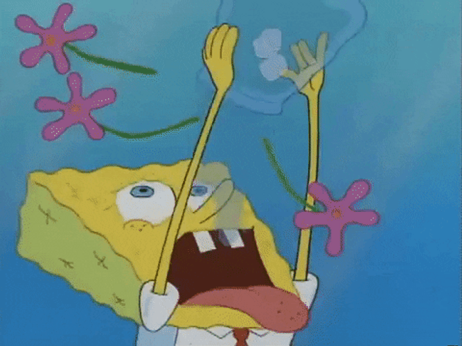 Spongebob I Need It Drinking Water Flower Vase GIF