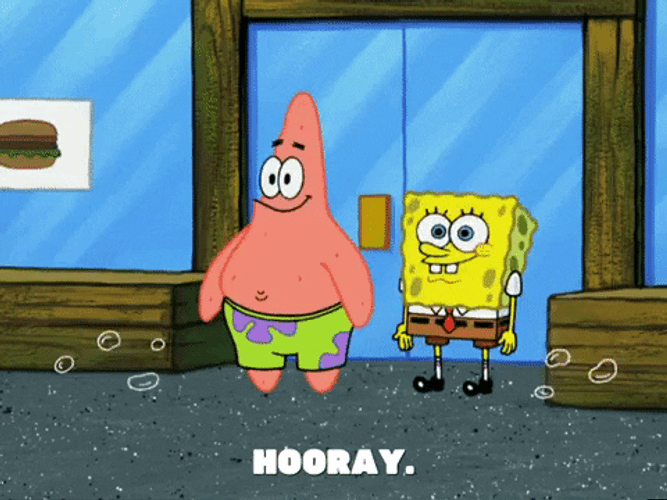 Spongebob I Need It Happy Hooray Patrick GIF