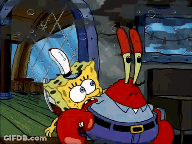 SpongeBob In Action With Fire Extinguisher GIF