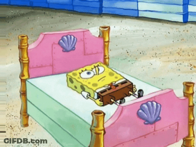 SpongeBob In Bed Earthquake GIF