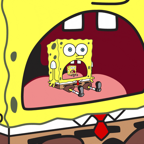 SpongeBob In Big Awe Reaction GIF