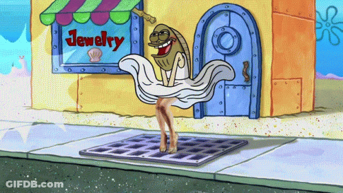 Spongebob In Front Of Jewelry Store GIF