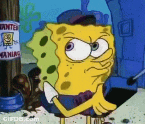 Spongebob In Front Of Wanted Sign GIF