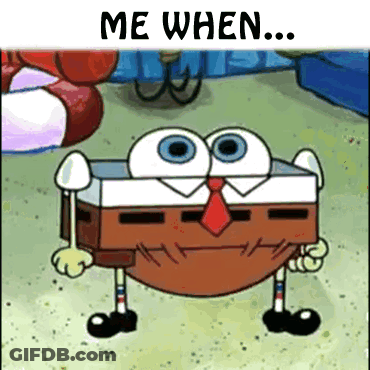 SpongeBob In Suit And Tie Saying Me When GIF