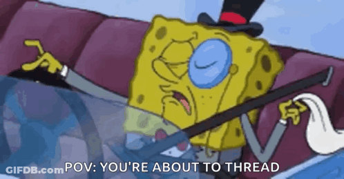 SpongeBob In Top Hat And Glasses Driving Car Saying Mr. Paul Man GIF