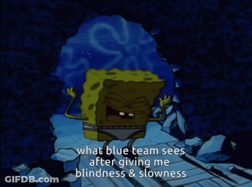 Spongebob In Underwear What Blue Team Sees After Giving Me Blindness & Slowness GIF