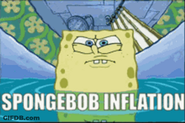 Spongebob Inflation Making Him Mad GIF