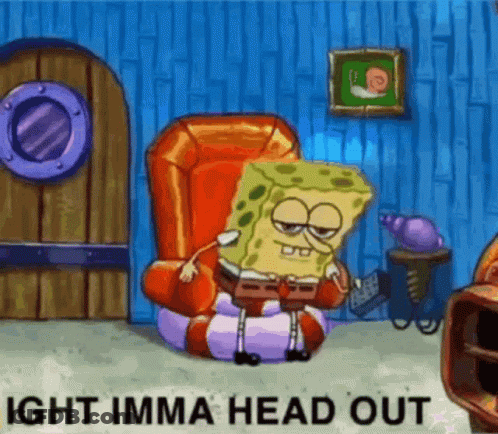 SpongeBob Reading Book In Room GIF