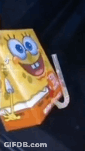 SpongeBob Juice Box With Straw GIF