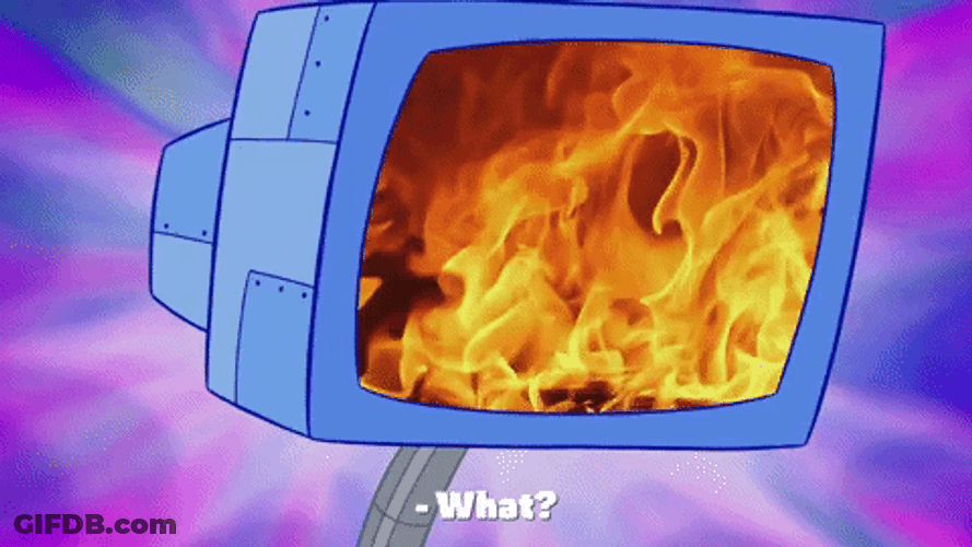 Spongebob Karen Angry On Fire GIF