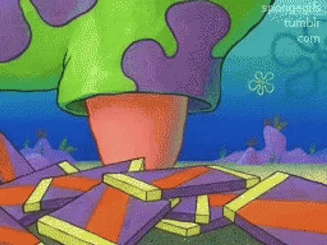 Spongebob Kisses Chocolate Fell From Patrick's Pocket GIF