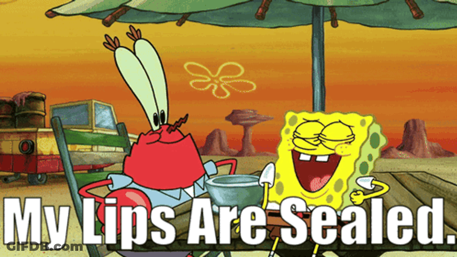 Spongebob Lips Sealed GIF