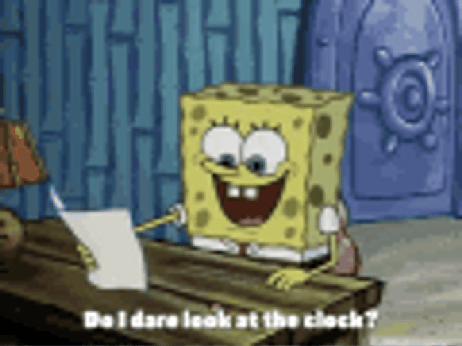 Spongebob Look At The Clock GIF