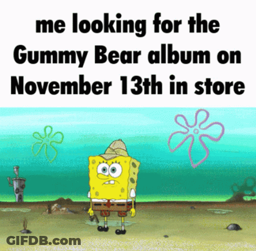 SpongeBob Looking For Gummy Bear GIF