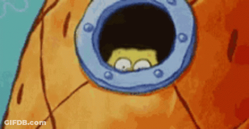 SpongeBob Looking Out Of Pineapple GIF
