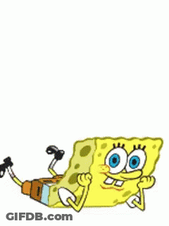 SpongeBob Lying On Back With Crossed Legs GIF