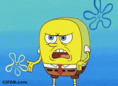 SpongeBob Making Angry Face GIF