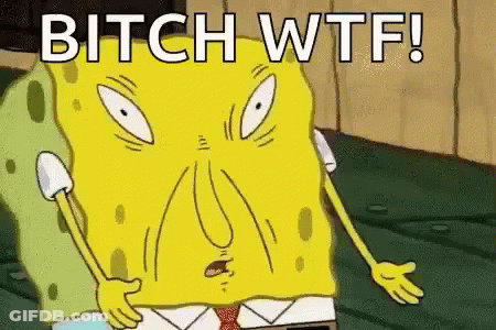 SpongeBob Making Funny Face Saying Bitch WTF GIF