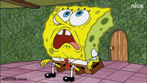 SpongeBob Making Funny Face With Nick Logo GIF