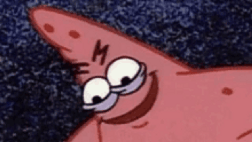 Spongebob Meme Creepy Patrick Star Smile GIF
