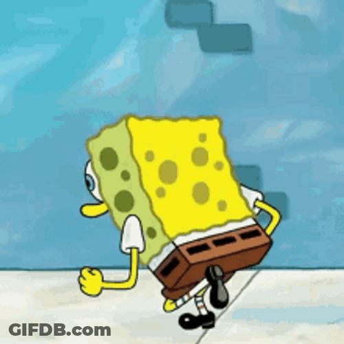 Spongebob Meme Run Scared Help GIF