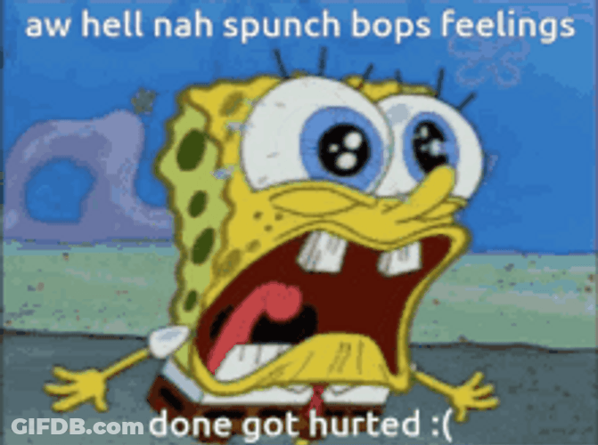 Spongebob Meme Sad Crying Hurt Done GIF