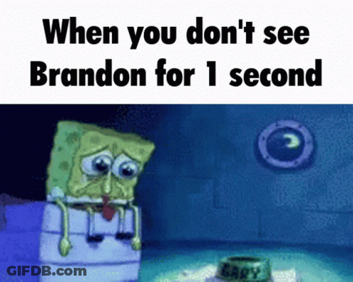 Spongebob Meme When You Don T See Brandon For 1 Second GIF