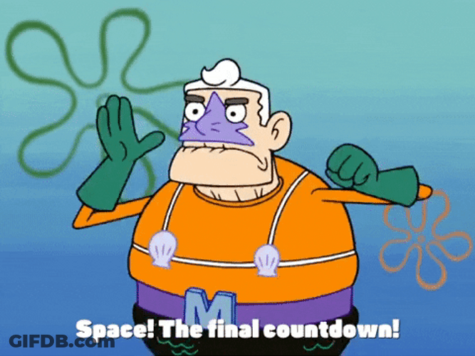Spongebob Mermaid Man Final Countdown GIF