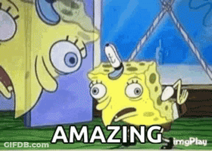 Spongebob Mocking Amazing GIF