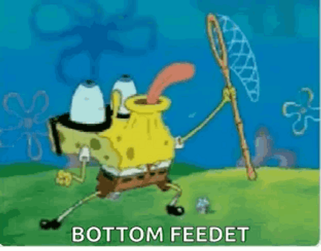 Spongebob Mocking Bottom Feedet GIF