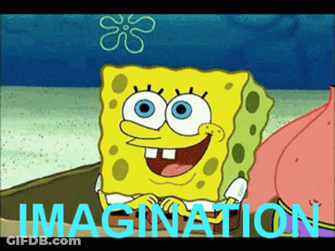 Spongebob Mocking Imagination GIF