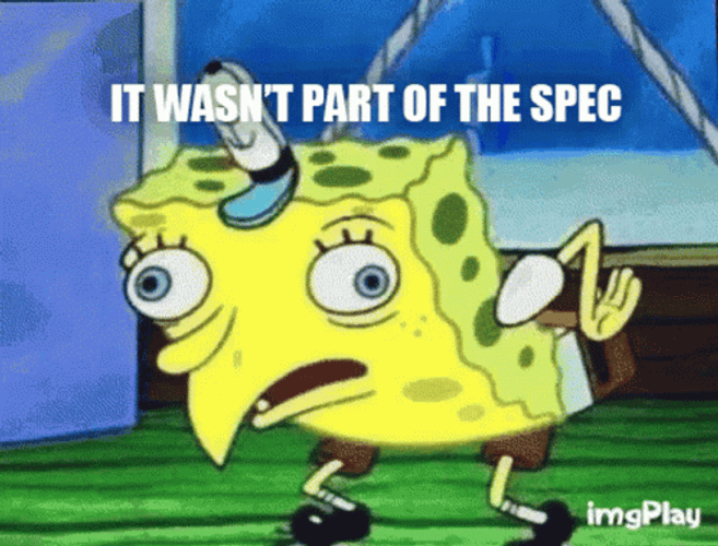 Spongebob Mocking It Wasn't Part Of The Spec GIF