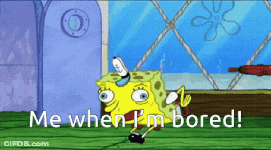Spongebob Mocking Me When Bored GIF