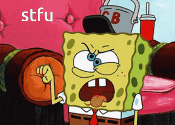 Spongebob Mocking Shut Up GIF
