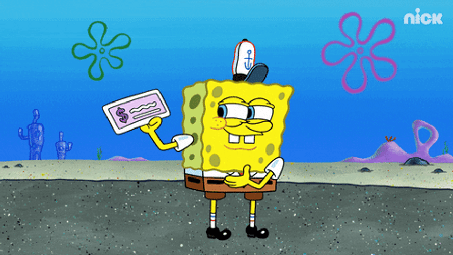 SpongeBob Money Bounce It GIF