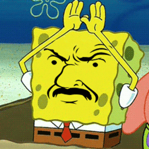 Spongebob Moustache Rainbow Imagination Memne GIF