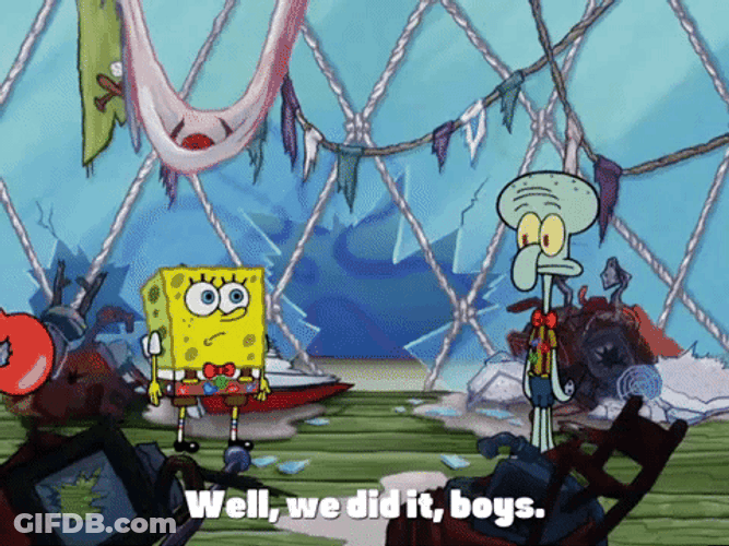 SpongeBob Mr Krabs Squidward At Messy Krusty Krab GIF