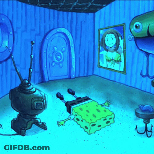 SpongeBob Music Playing Caramelldansen GIF