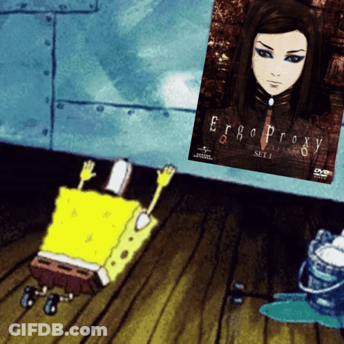 SpongeBob Next To Ergo Proxy Poster GIF