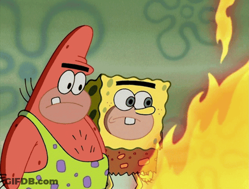 SpongeBob On Sandy Beach GIF