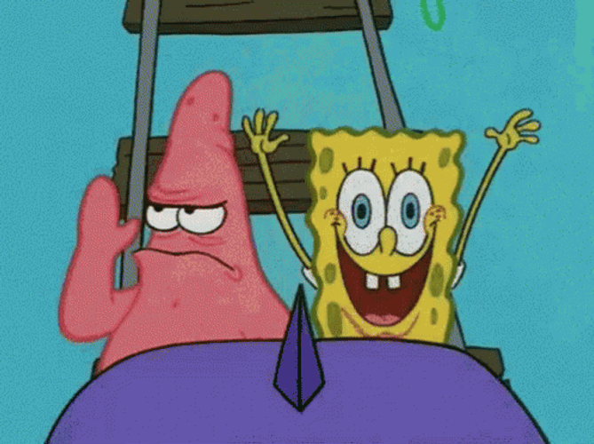 SpongeBob & Patrick At Theme Park GIF