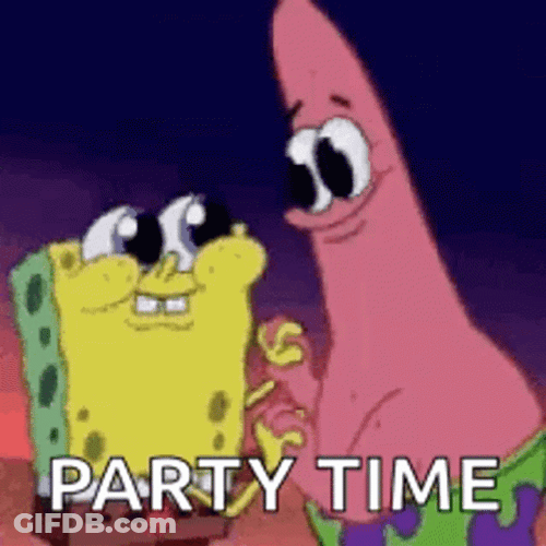 Spongebob Patrick Birthday Party Time GIF