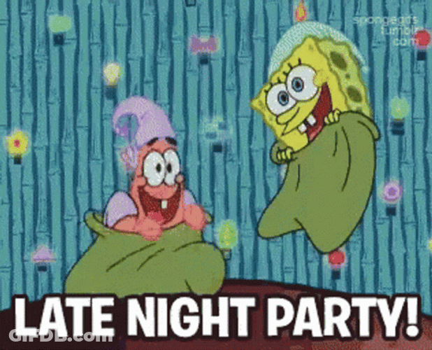 Spongebob Patrick Late Nigh Party Meme GIF