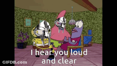 SpongeBob Patrick Seagulls Saying I Hear You Loud And Clear GIF