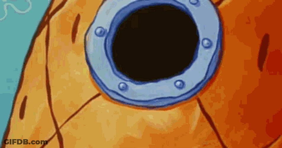 Spongebob Peeking Through Window Of Pineapple House GIF