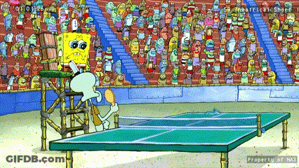SpongeBob Playing Ping Pong GIF